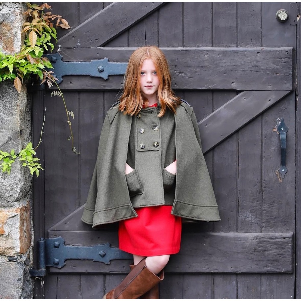 Classic Prep Victoria Cape Solid Rifle Green Wool Blend NWT Coat XL 2O0101